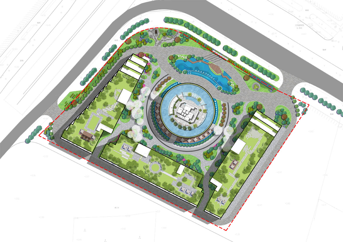 酒店景觀設計總平面圖